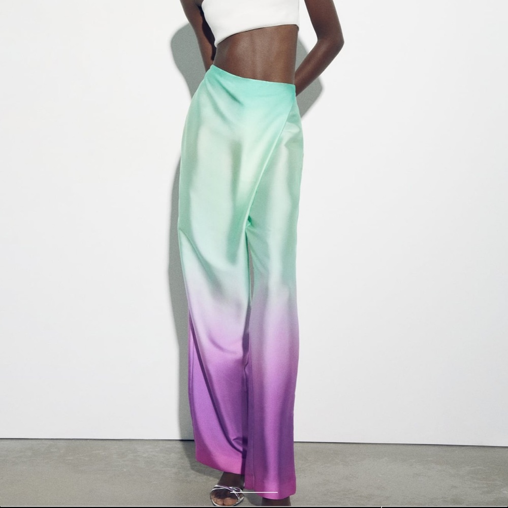 Zara - Tie Dye Print Pareo Pants
